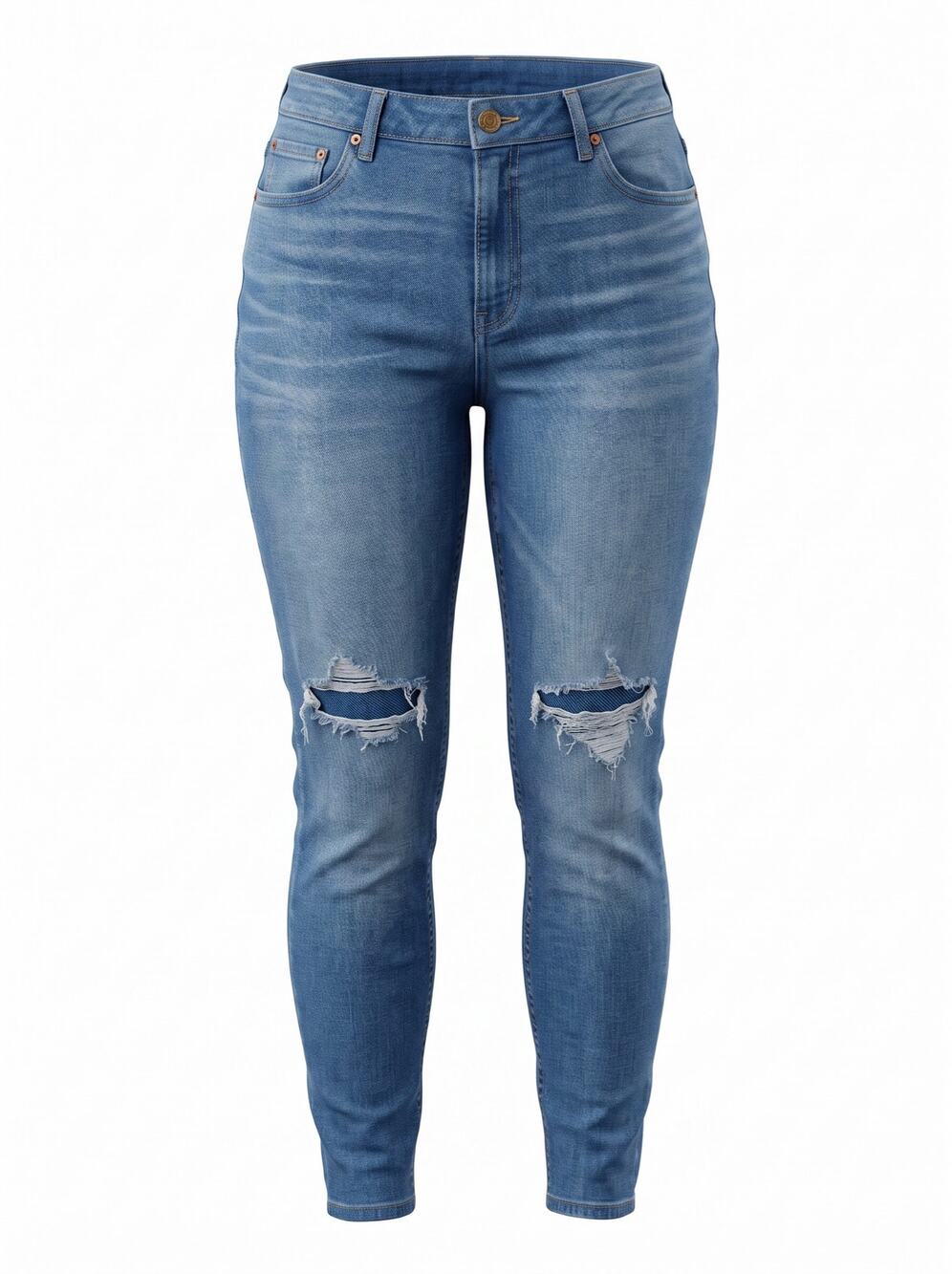 Old Navy Women's 18 Plus Blue High Rise Rockstar Super Skinny Smoothing Jeans